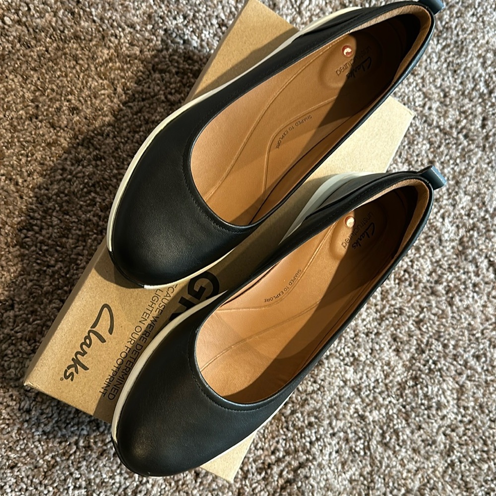 Clarks  Un Rio Vibe Black Leather